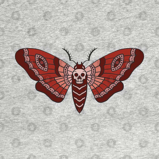 Red Skull Moth by Milibella